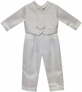 BOYS CHRISTENING W/ VEST & TIE